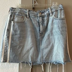 PacSun Light Wash Denim Mini Skirt